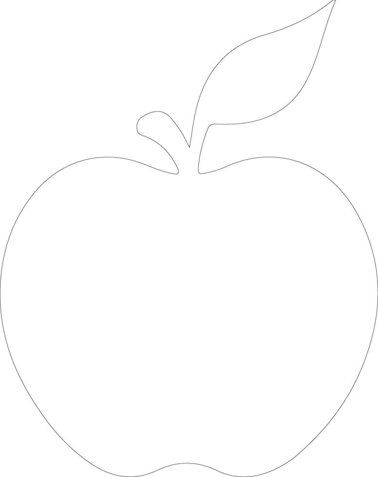 apple  outline silhouette vector