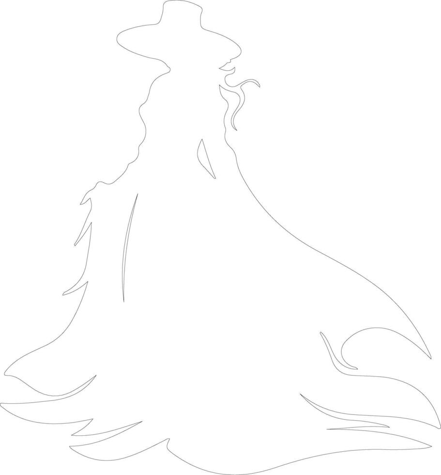 Costume  outline silhouette vector