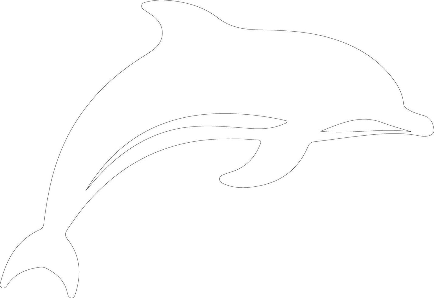 dolphin   outline silhouette vector