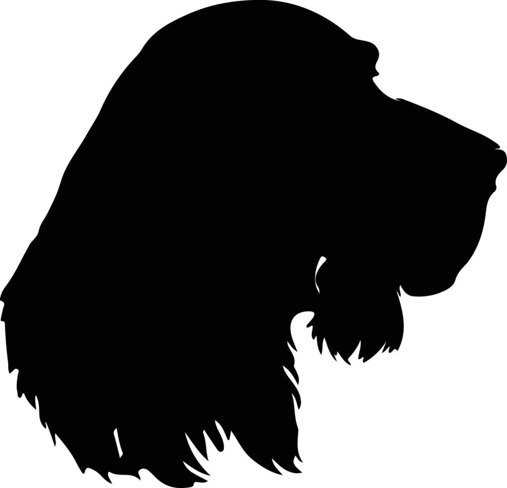 Spinone Italiano   black silhouette vector