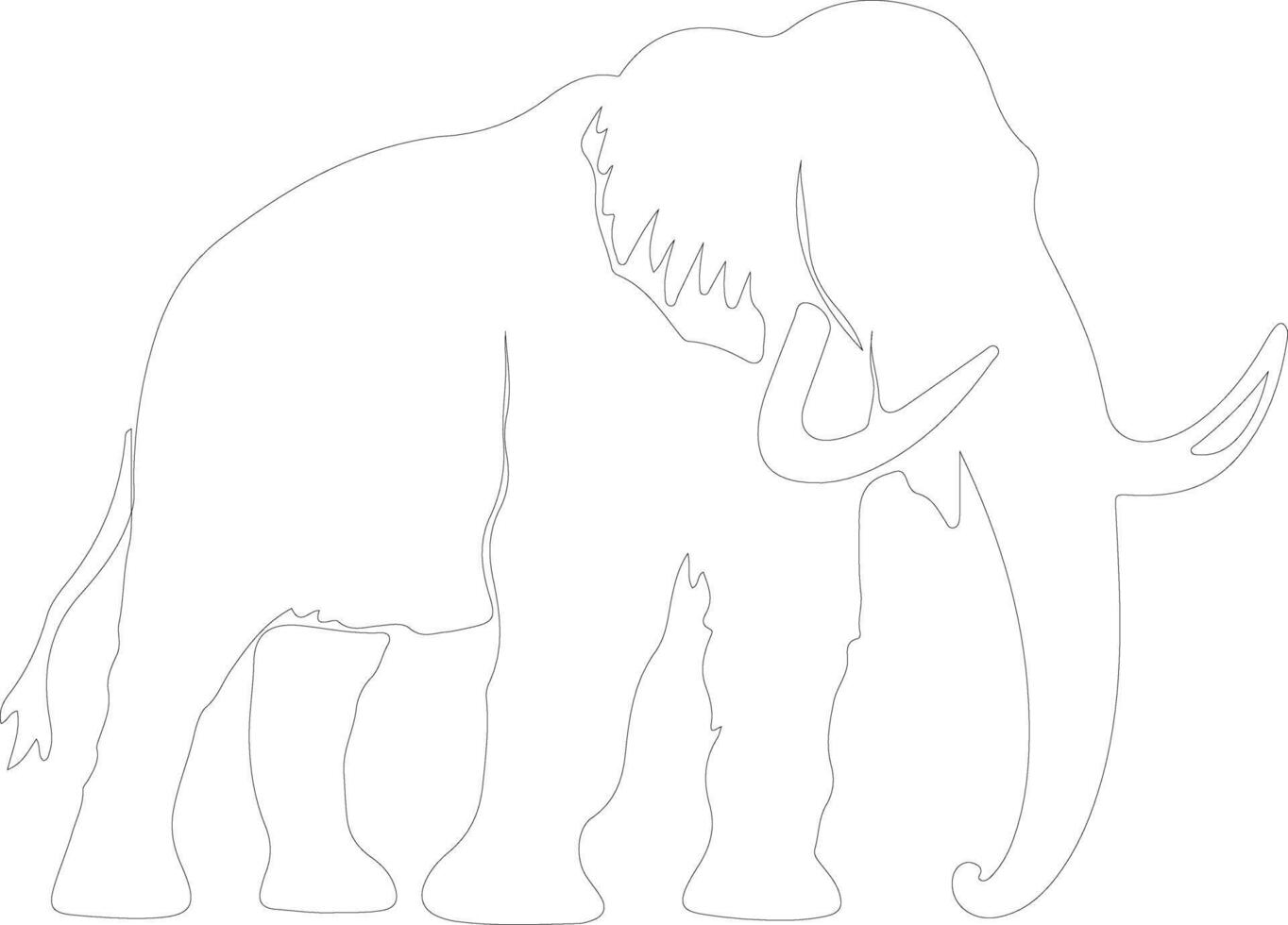 mammoth  outline silhouette vector