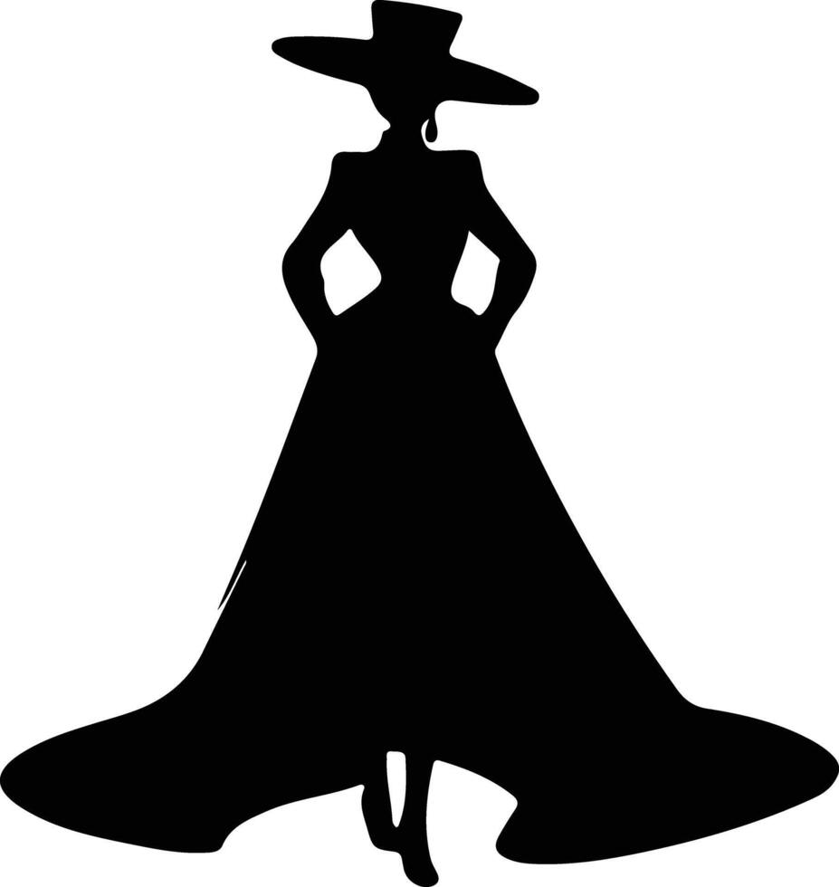 Costume  black silhouette vector