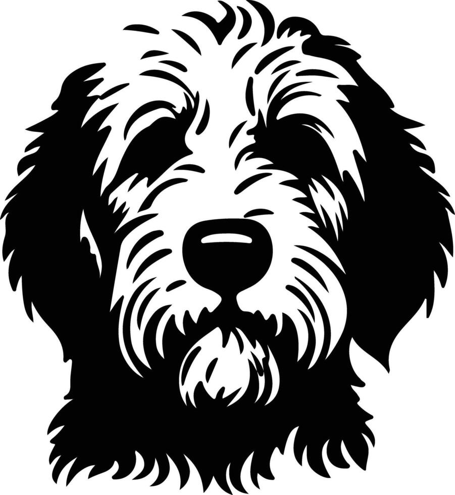 Goldendoodle  silhouette portrait vector