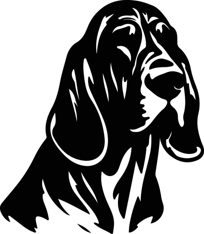 Bloodhound   black silhouette vector