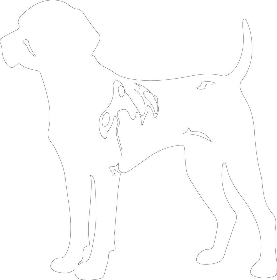 German Shorthaired Pointer  outline silhouette vector