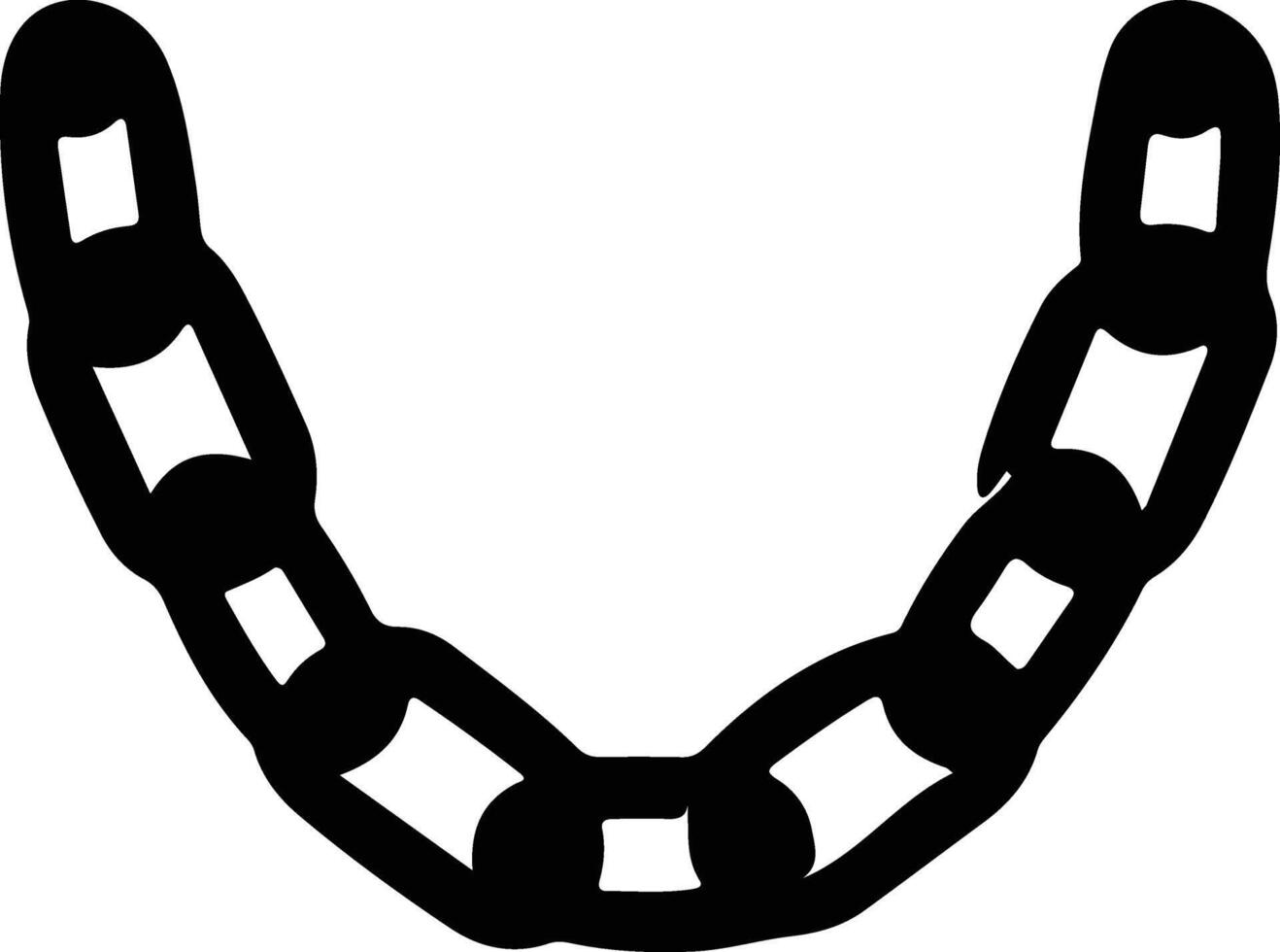 Chain icon  black silhouette vector