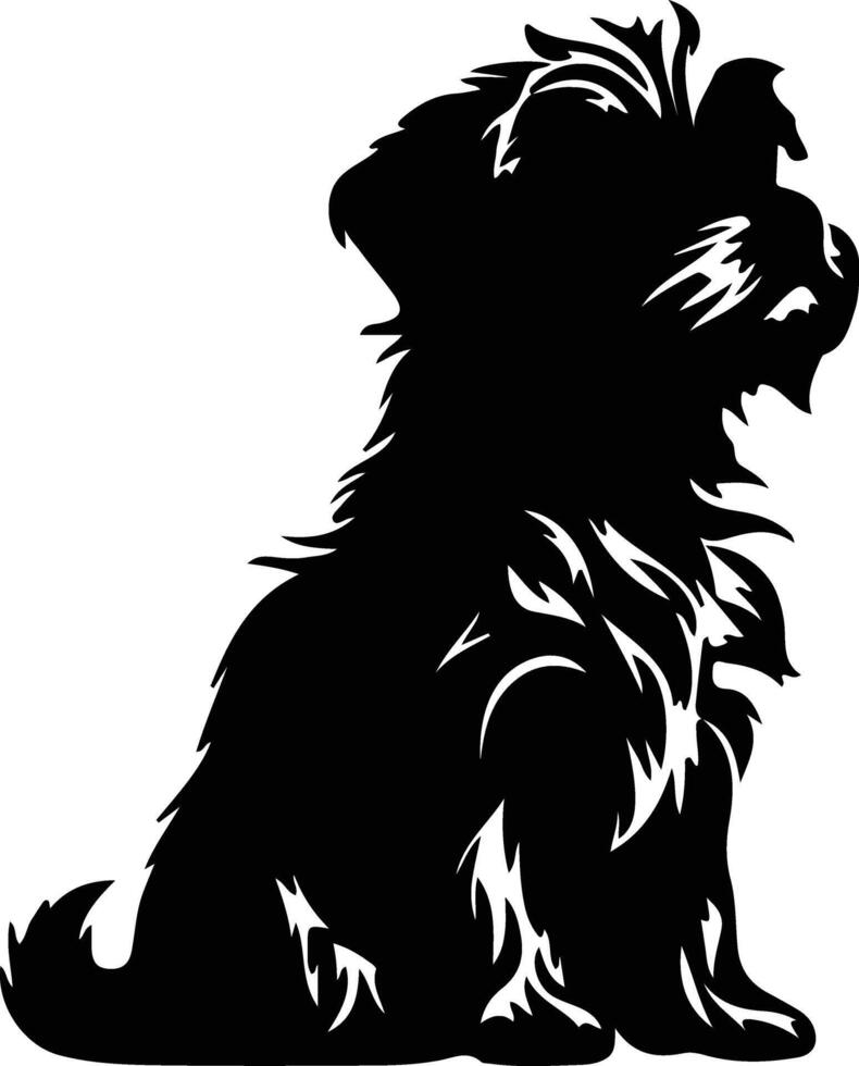 Lwchen   black silhouette vector