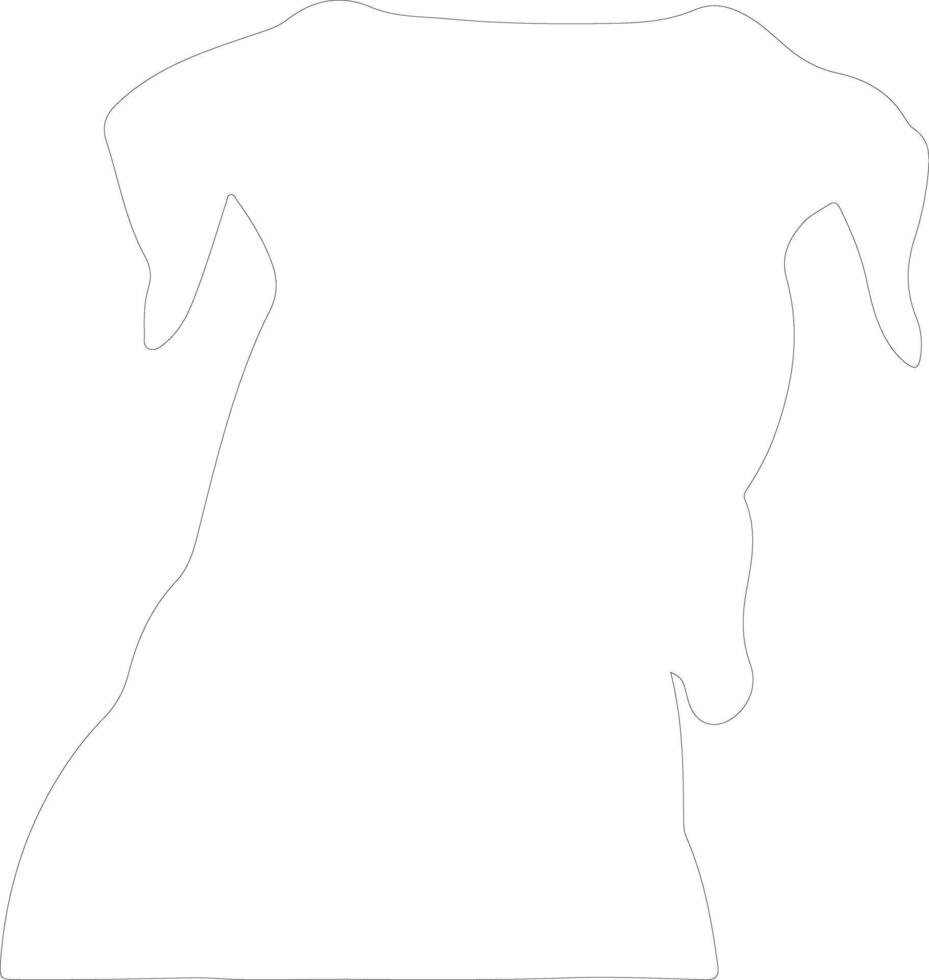 Dogo Argentino  outline silhouette vector