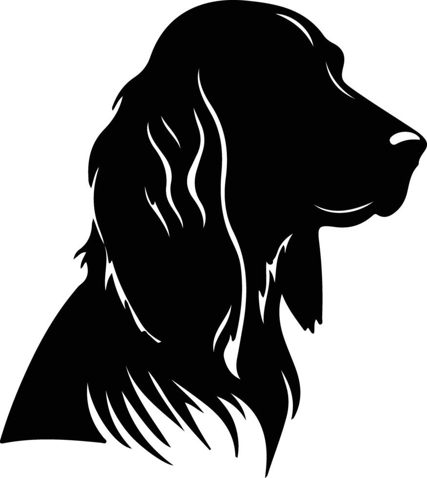Irish Setter    black silhouette vector
