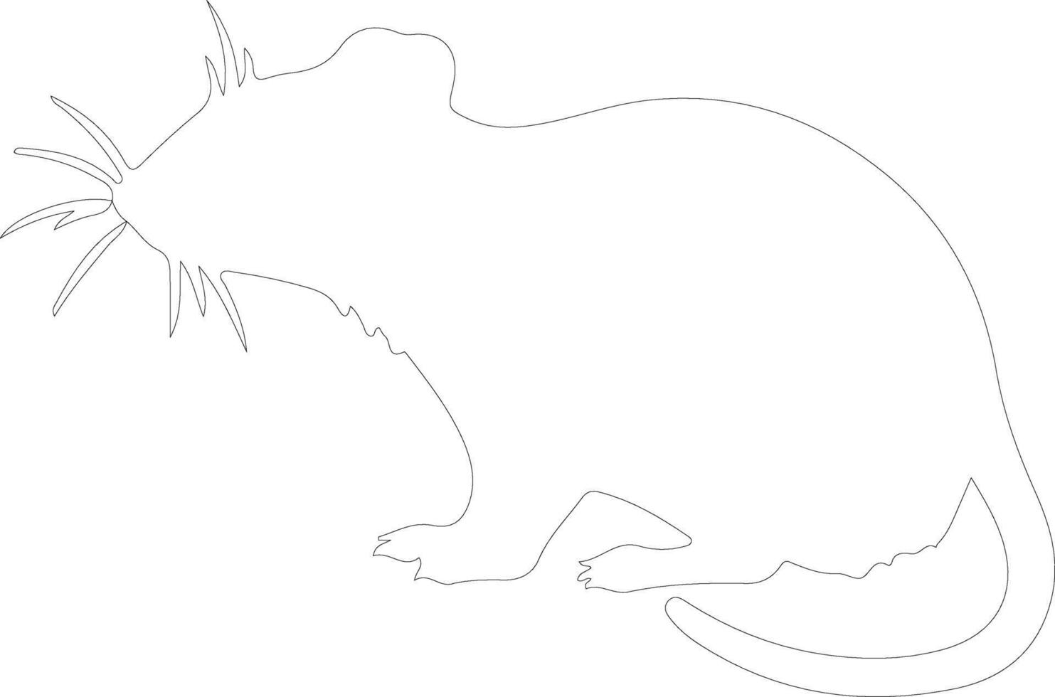 rodent   outline silhouette vector