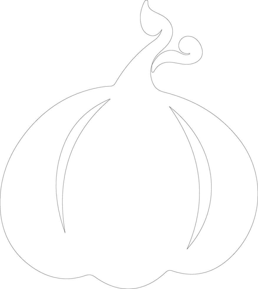 acorn squash  outline silhouette vector