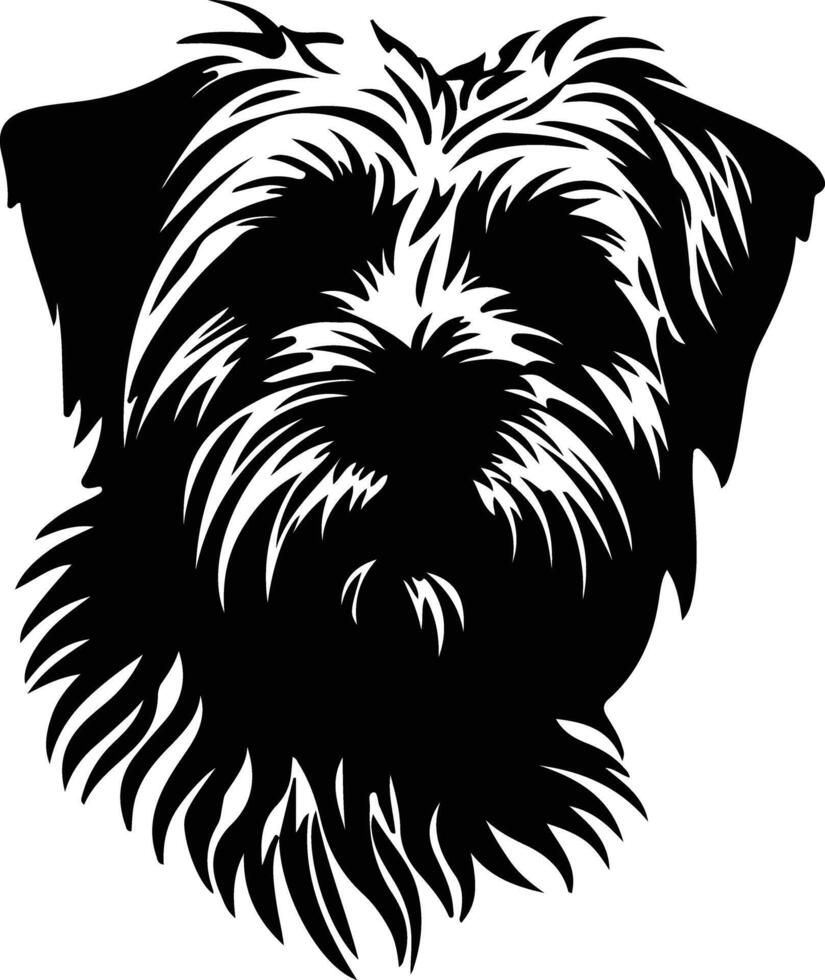 norfolk terrier silueta retrato vector