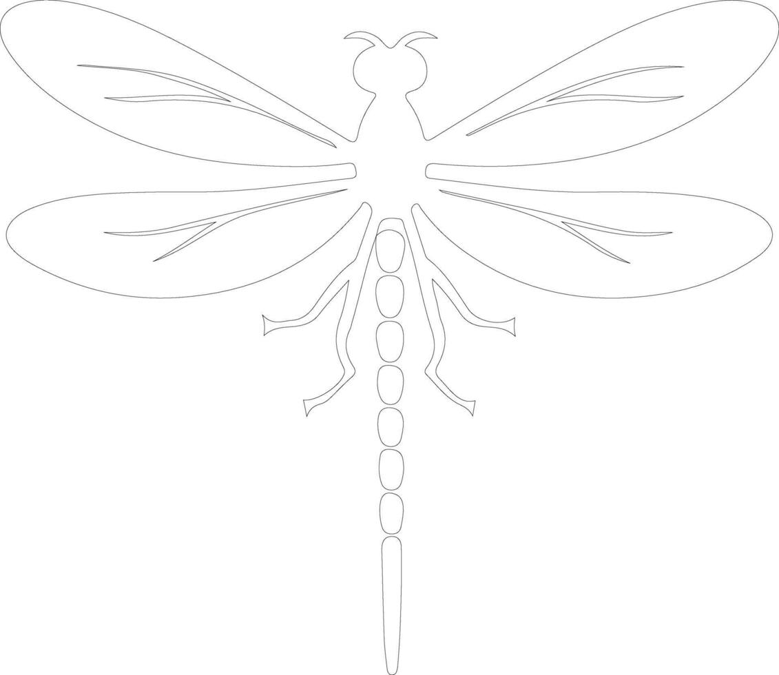 dragonfly    outline silhouette vector