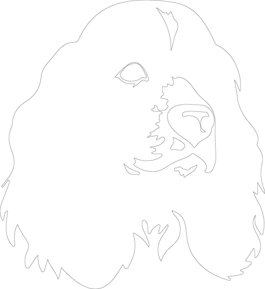 American Cocker Spaniel  outline silhouette vector