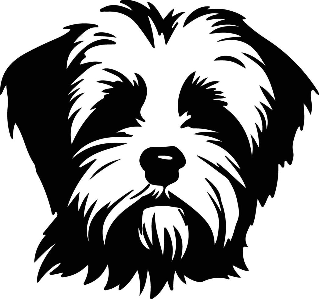 Maltese  silhouette portrait vector