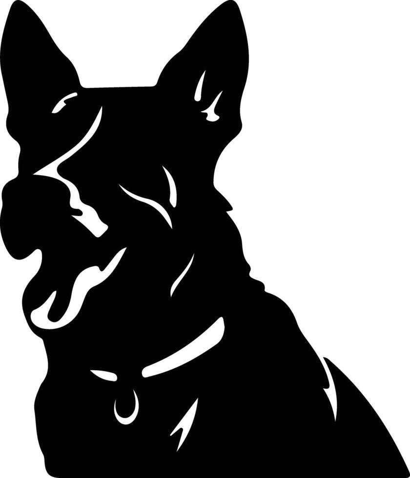 Beauceron   black silhouette vector