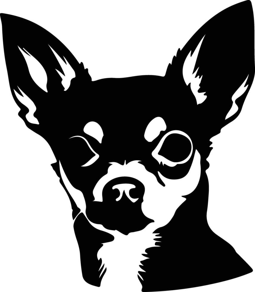 Chihuahua silhouette portrait vector
