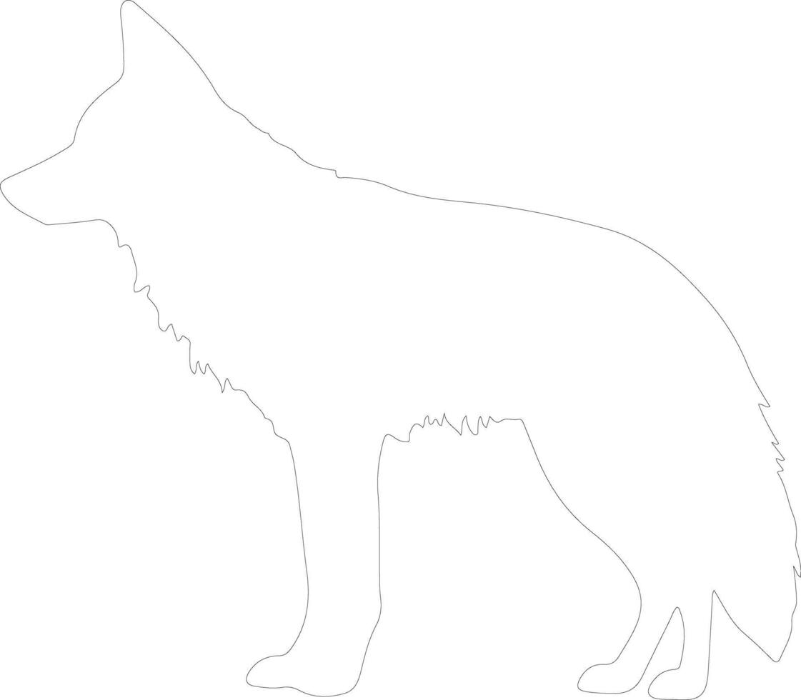 coyote outline silhouette vector