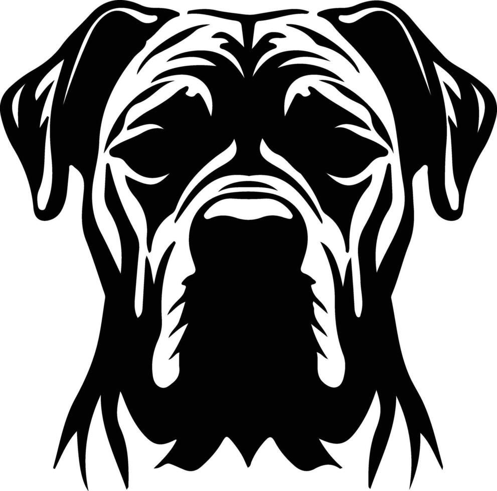 Cane Corso  silhouette portrait vector