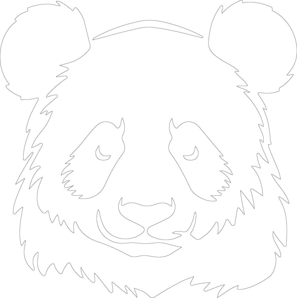 panda  outline silhouette vector