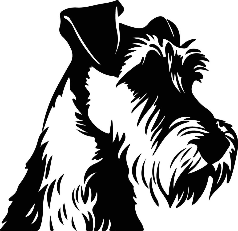 cable zorro terrier silueta retrato vector