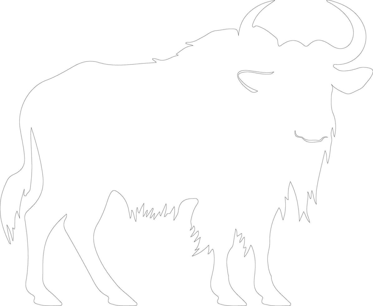gnu   outline silhouette vector