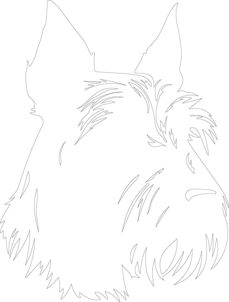 Scottish Terrier outline silhouette vector