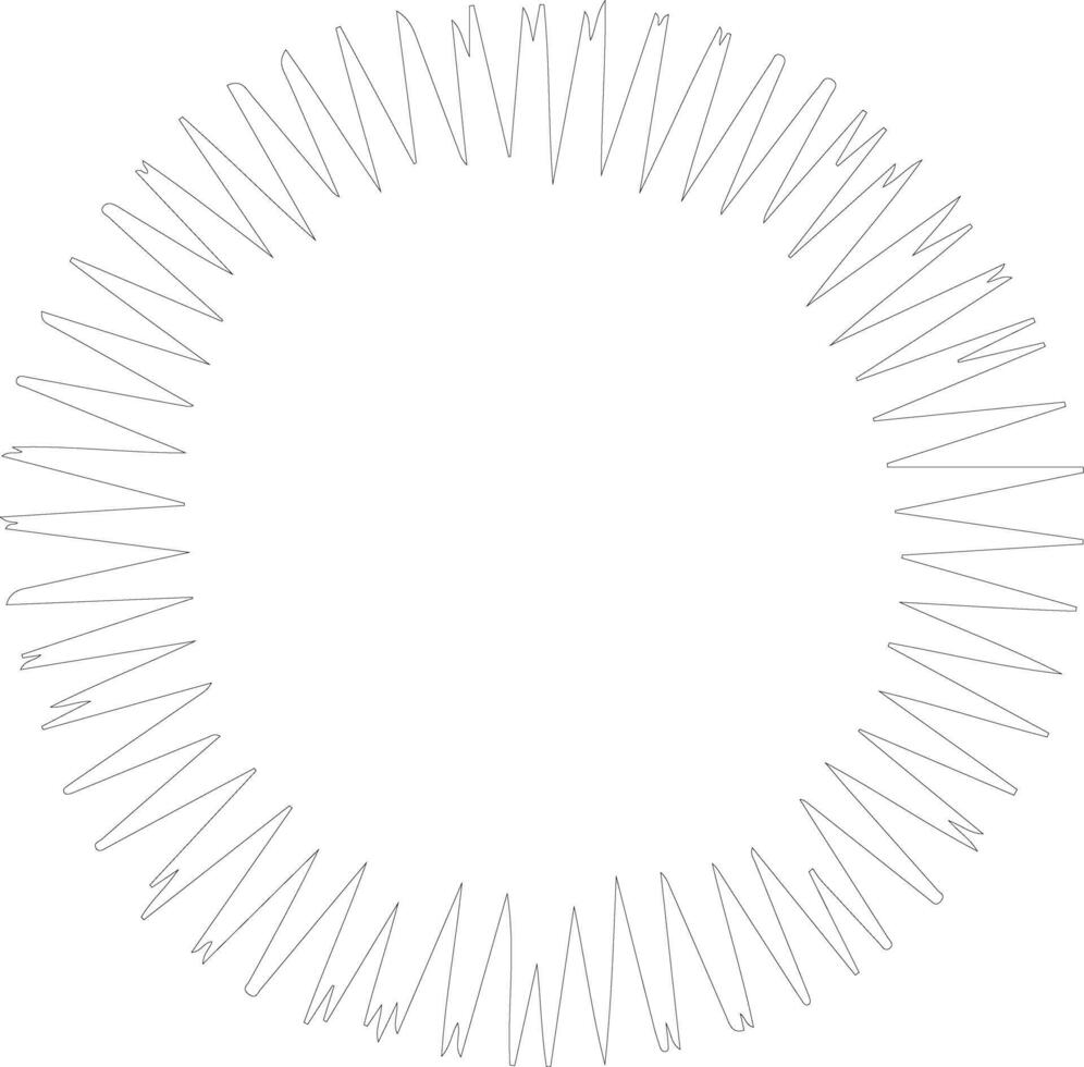 urchin outline silhouette vector