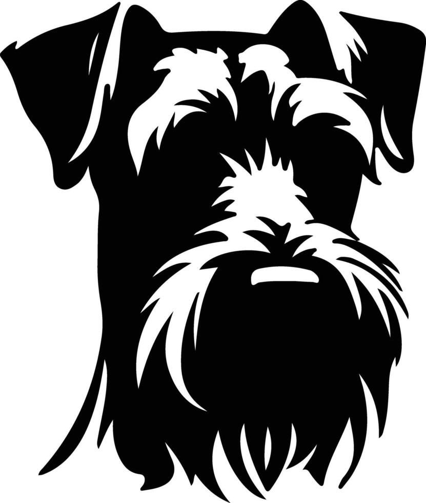 Standard Schnauzer  silhouette portrait vector