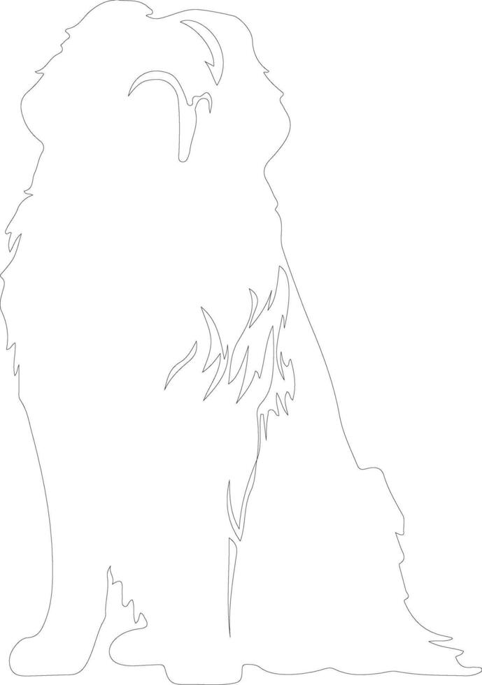 Leonberger  outline silhouette vector