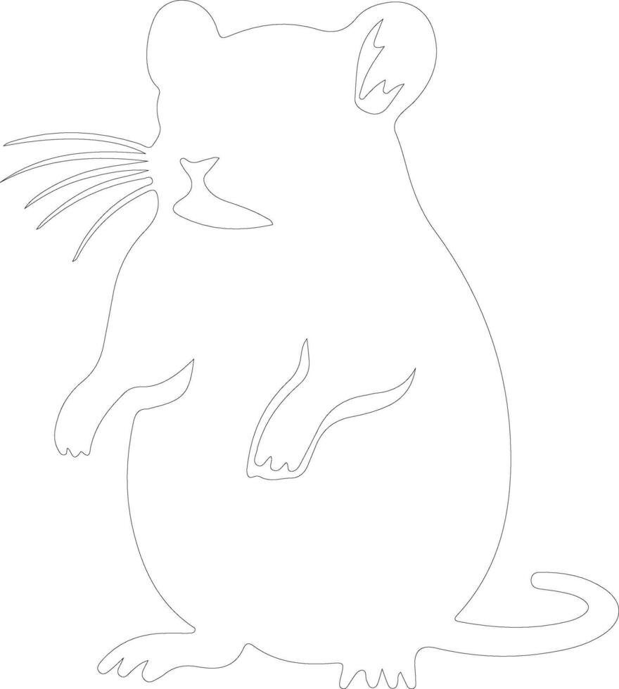 gerbil   outline silhouette vector