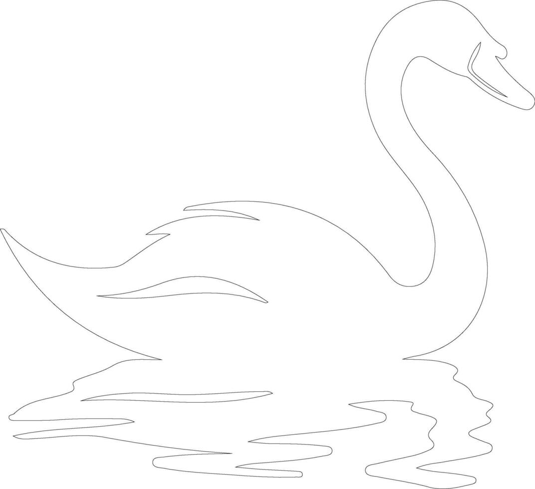 swan   outline silhouette vector