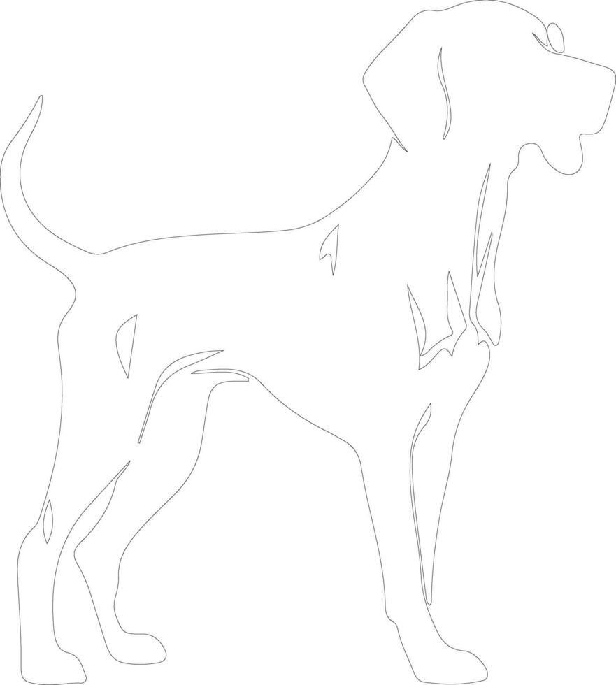 hound  outline silhouette vector