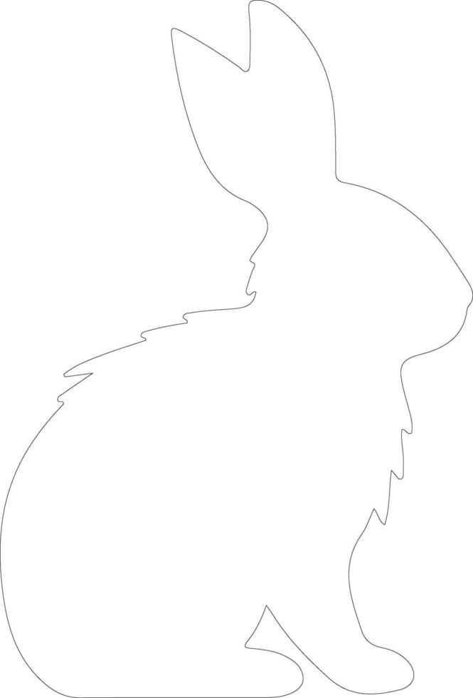rabbit    outline silhouette vector