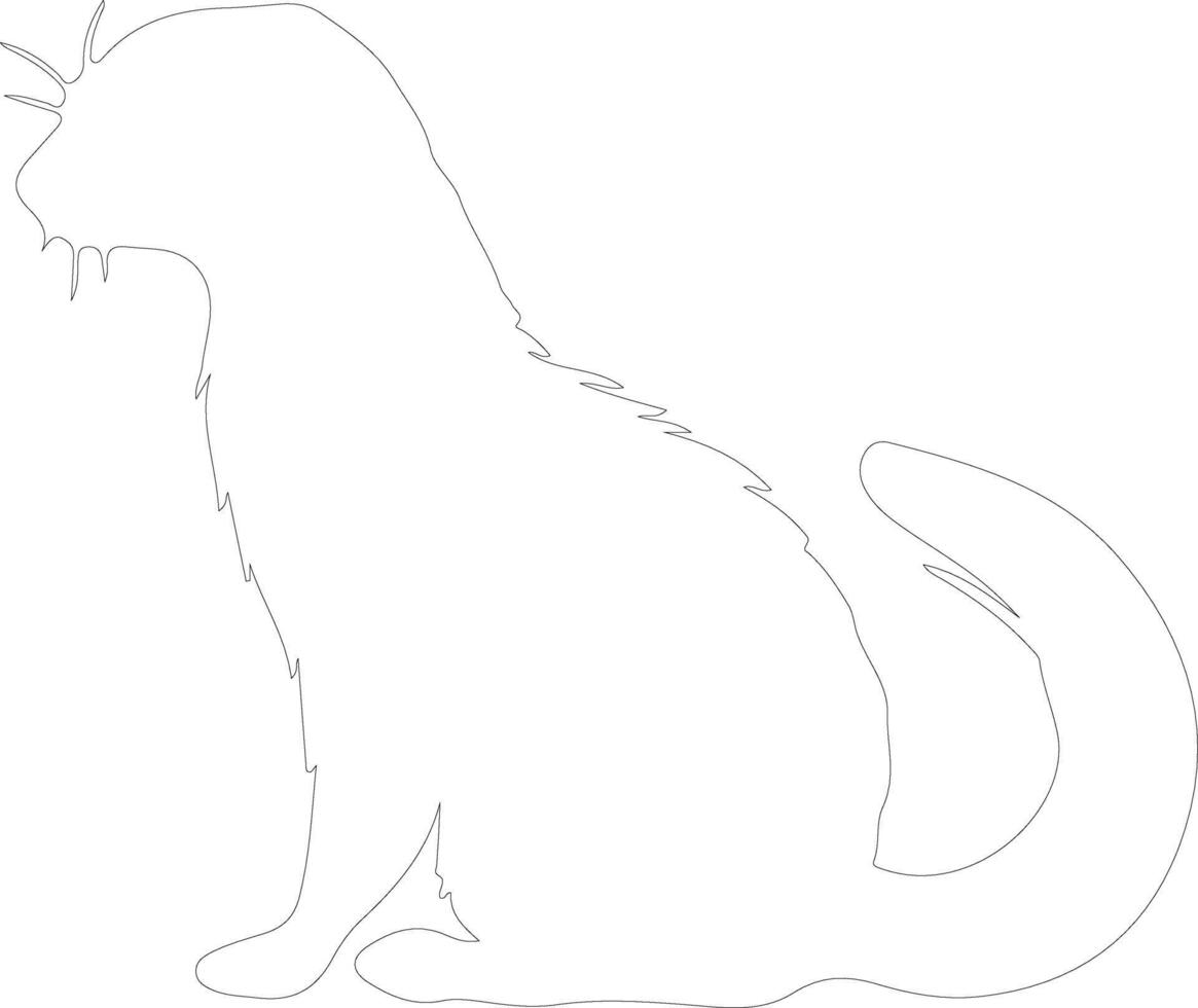 mink  outline silhouette vector