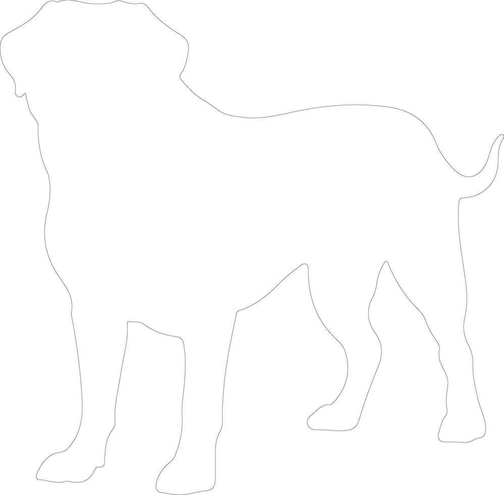Mastiff  outline silhouette vector