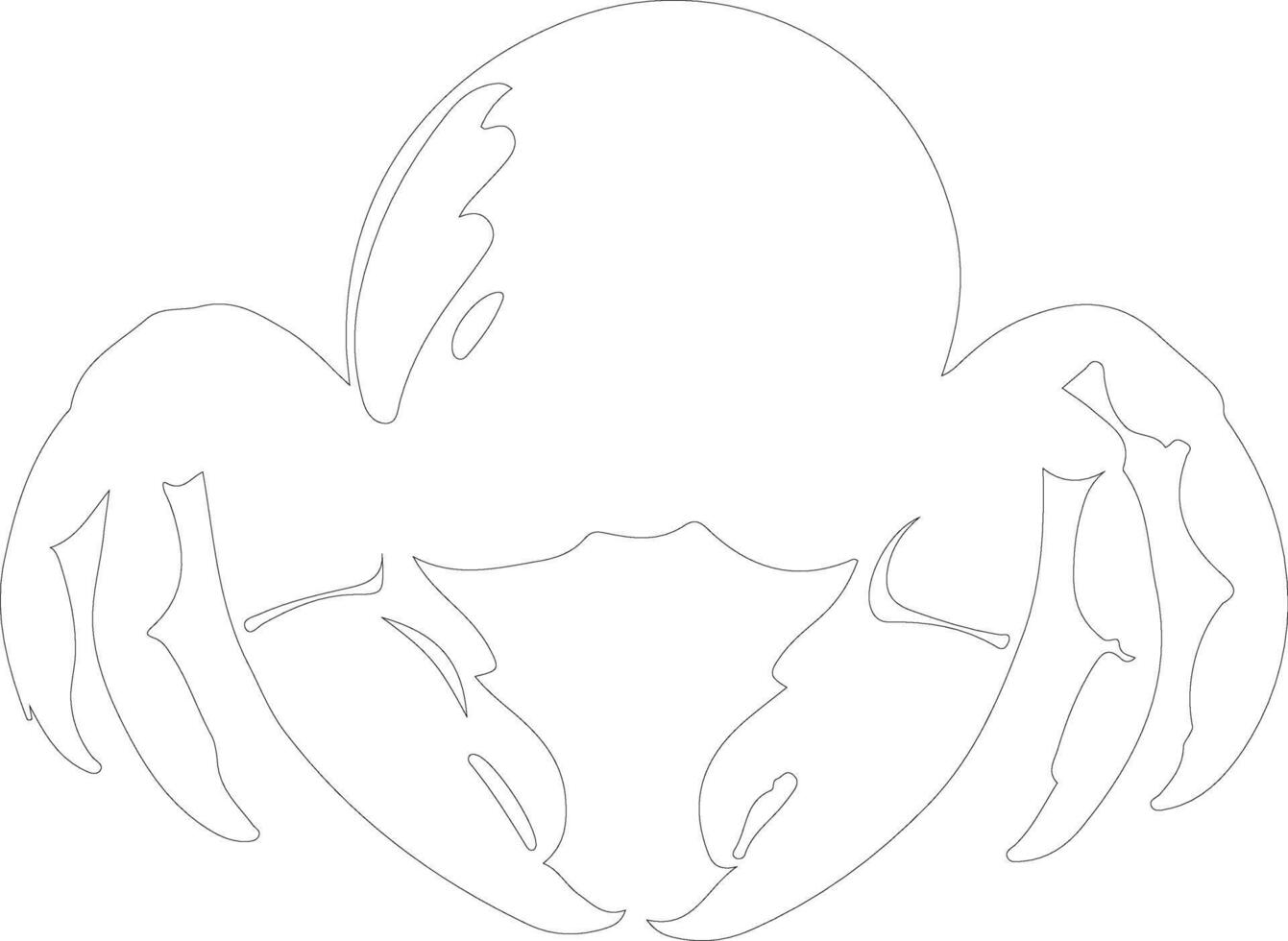 hermit crab  outline silhouette vector