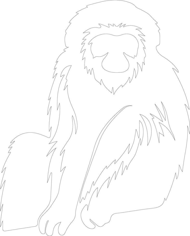 gibbon   outline silhouette vector