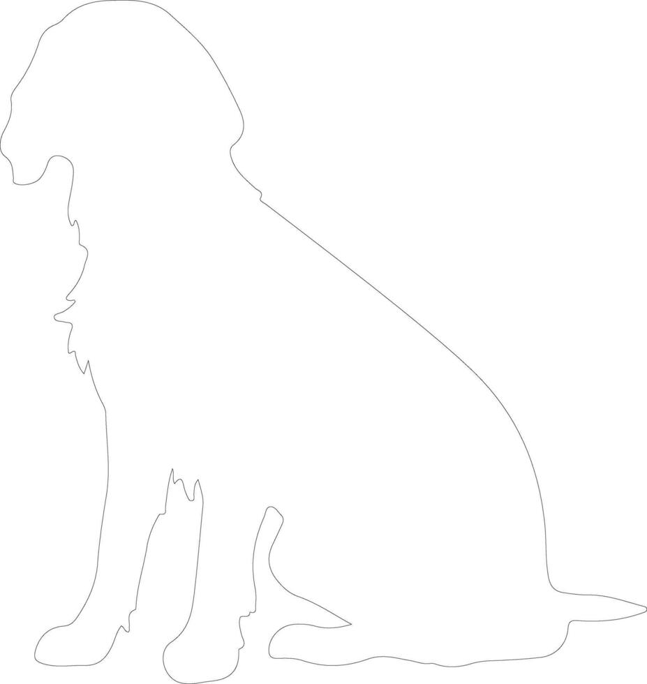 Small Munsterlander Pointer  outline silhouette vector