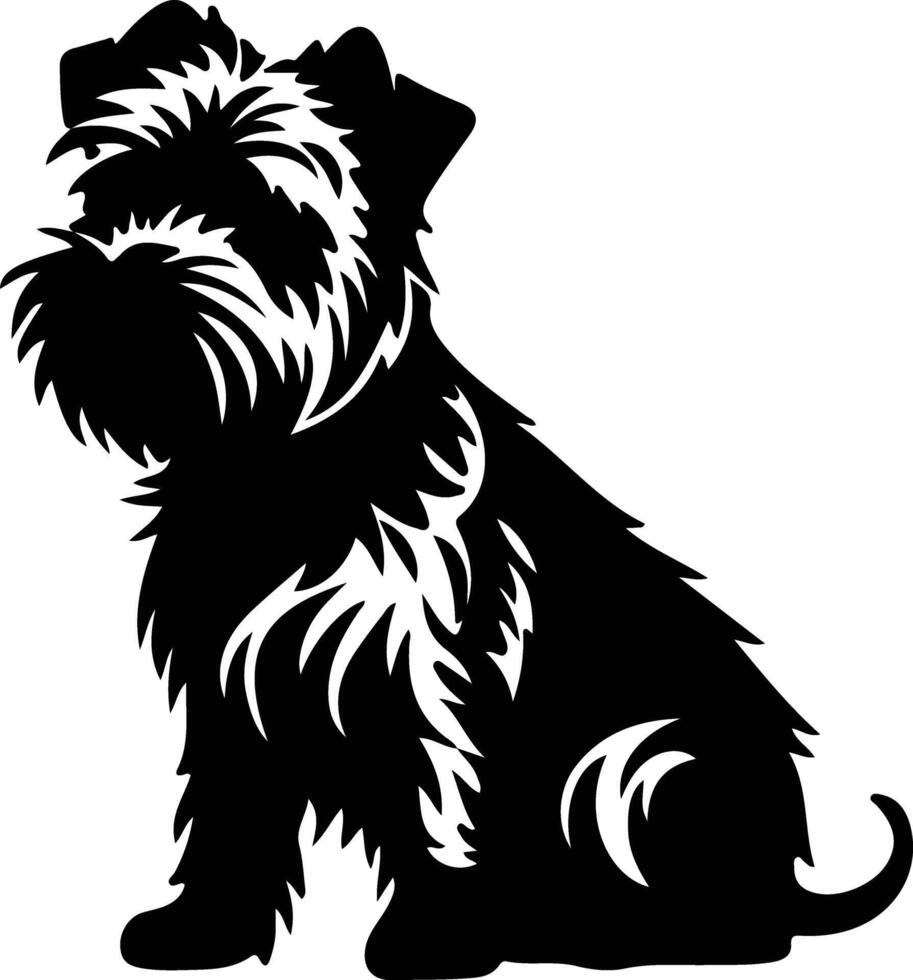 cañada de imaal terrier silueta retrato vector