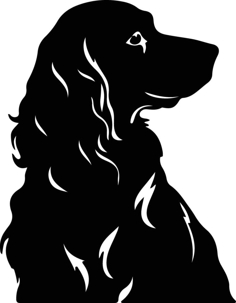 English Cocker Spaniel   black silhouette vector