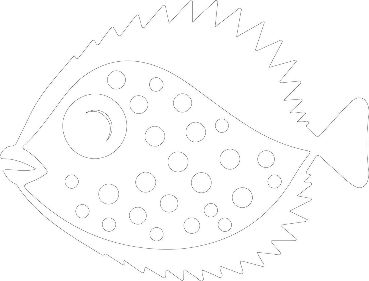 blowfish  outline silhouette vector