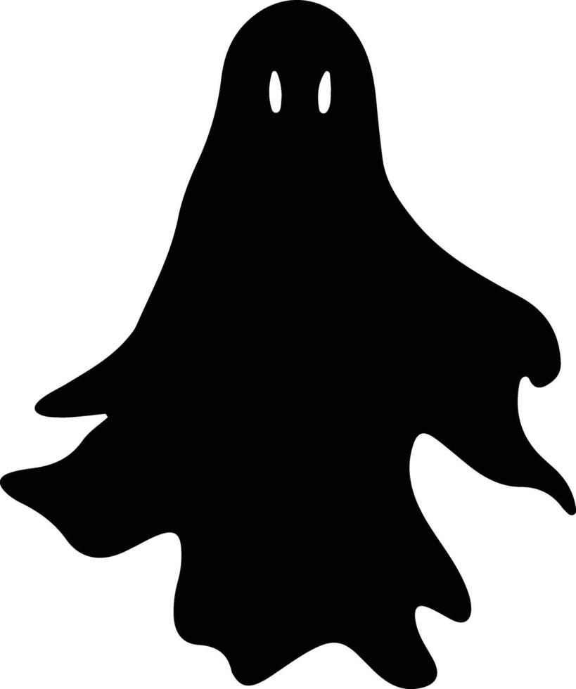 Ghost black silhouette vector