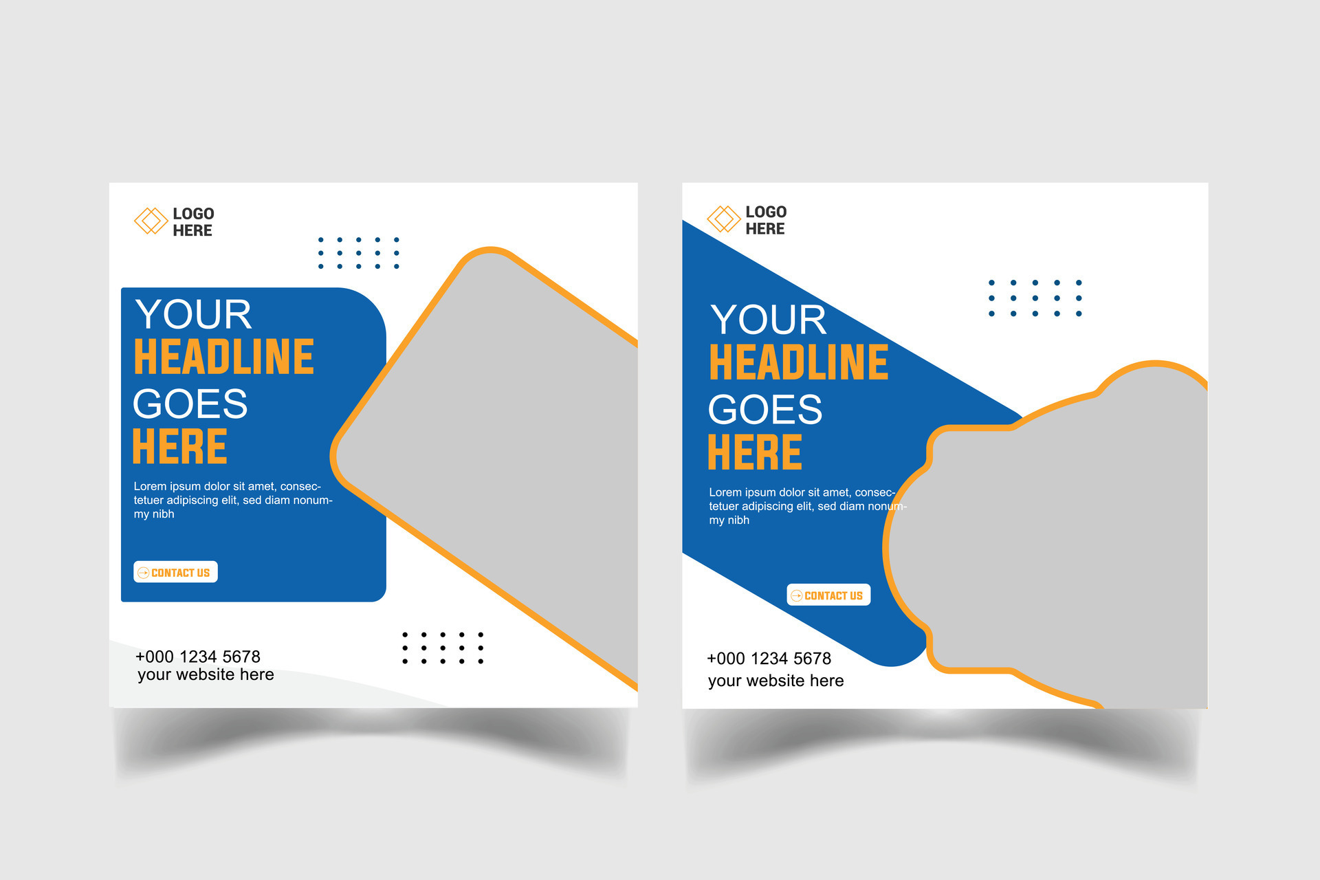 your headline goes here social media design template 38497851 Vector
