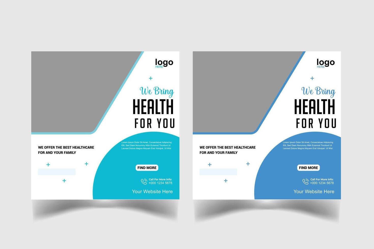 health for you social media  design vector