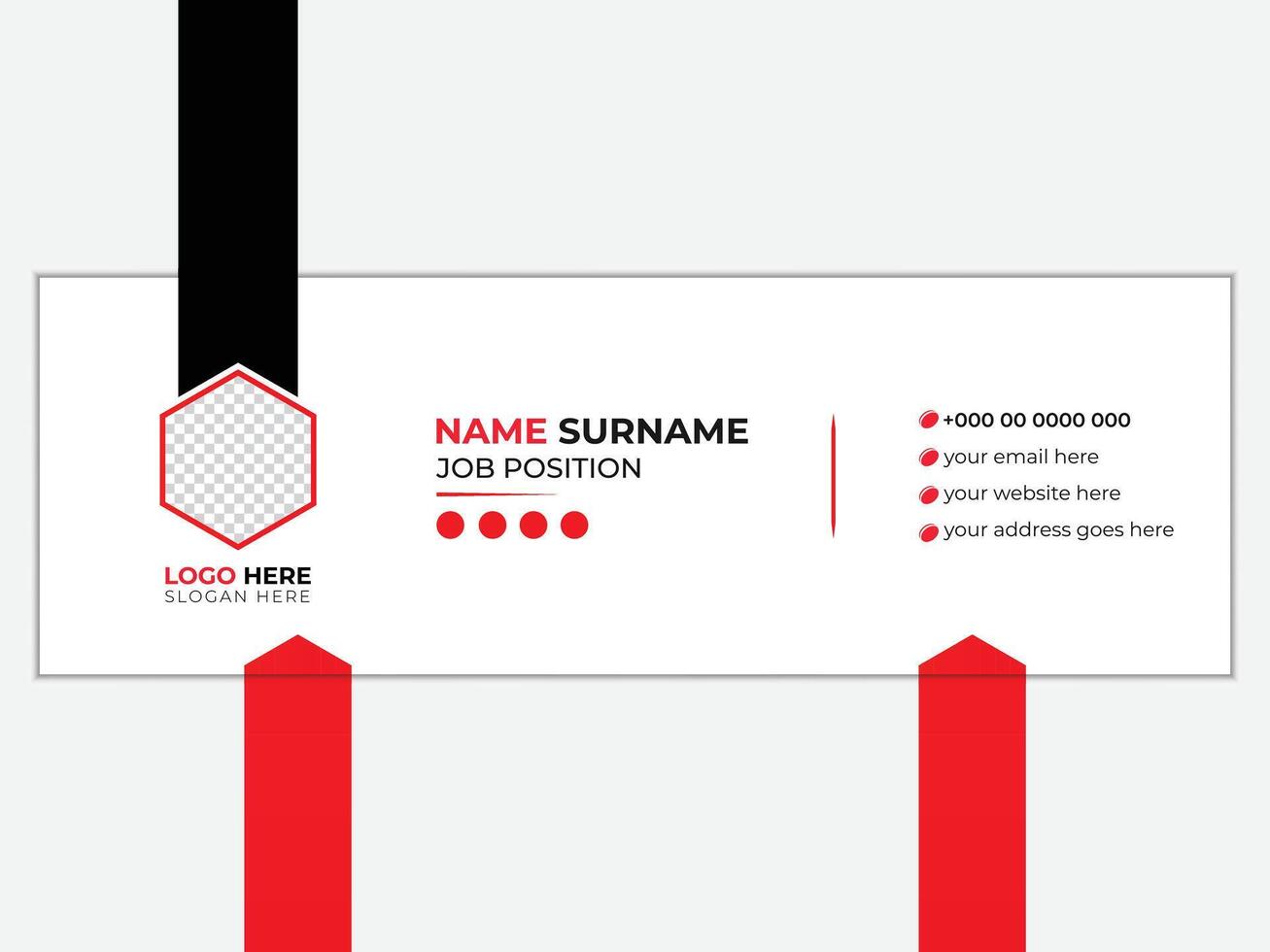 Simple creative email signature card design for personal and company business growth or promotion vector