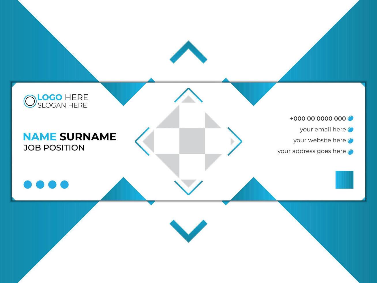 Professional creative email signature card design template for business promotion or growth vector