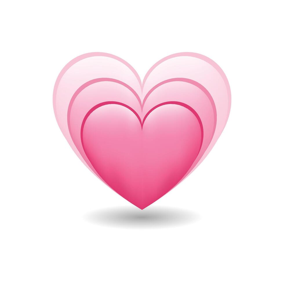 Growing Heart Love Emoji Icon Object Symbol. Gradient Vector Illustration Clip Art Design Cartoon Isolated Background. Pink heart emoji.
