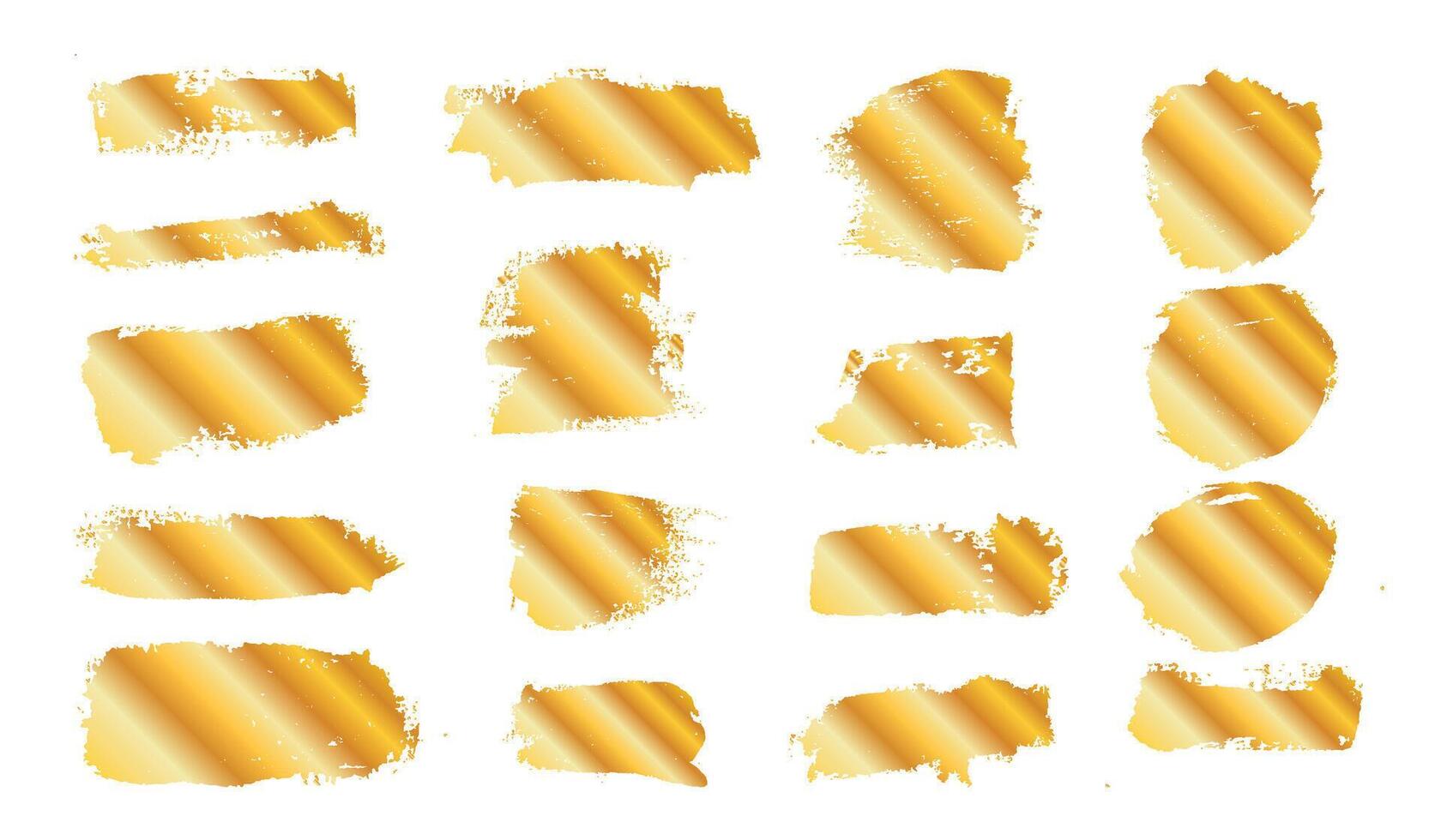 Golden vector brush stocks set