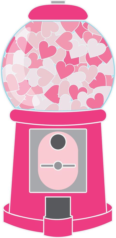 Heart Gumball Machine vector